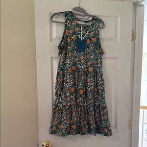 Market & Spruce Kids Dress with Green and Orange Floral Design